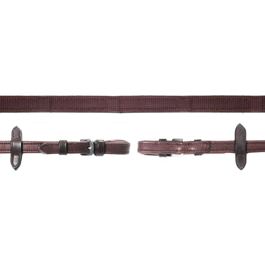 Schockemöhle Teugels Durasoft Grip Rubber Donkerbruin/Zilver