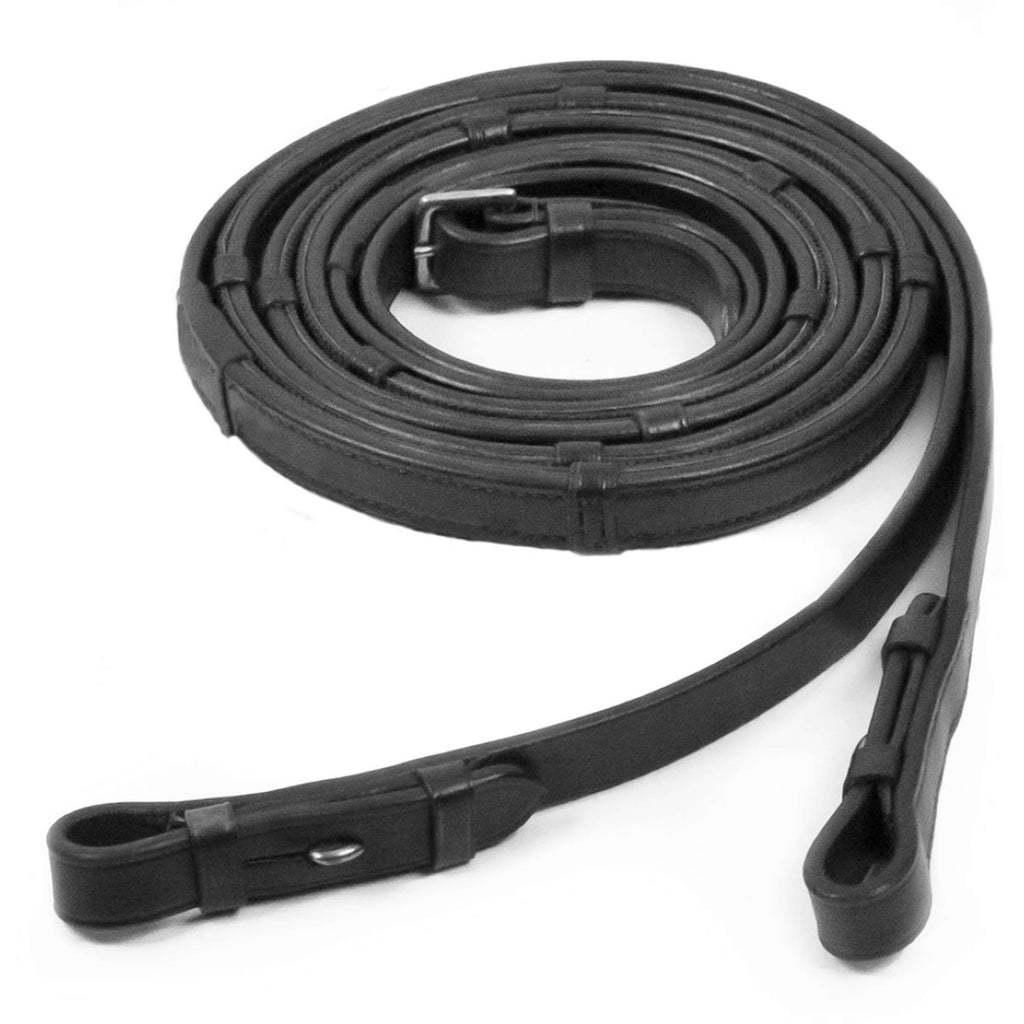 Schockemöhle Teugels Rubber met Stops Zwart/Zilver