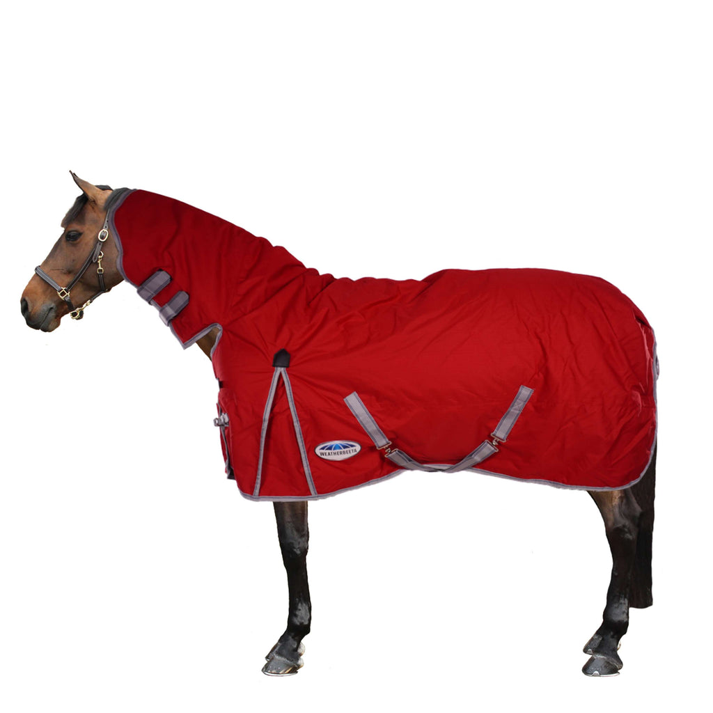 WeatherBeeta Heavy Turnout Rug Combo Neck ComFiTec Classic 300g Red/Silver/Navy