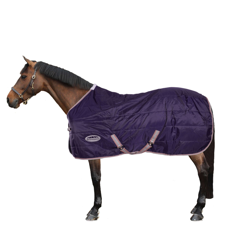 WeatherBeeta Medium Lite Stable Rug ComFiTec 210D Channel Quilt Standard Neck 50g Navy/Silver/Red