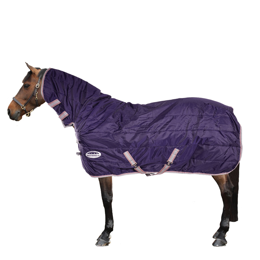 WeatherBeeta Combo Neck Medium Lite Stable Rug ComFiTec 210D Channel Quilt 50g Navy/Silver/Red