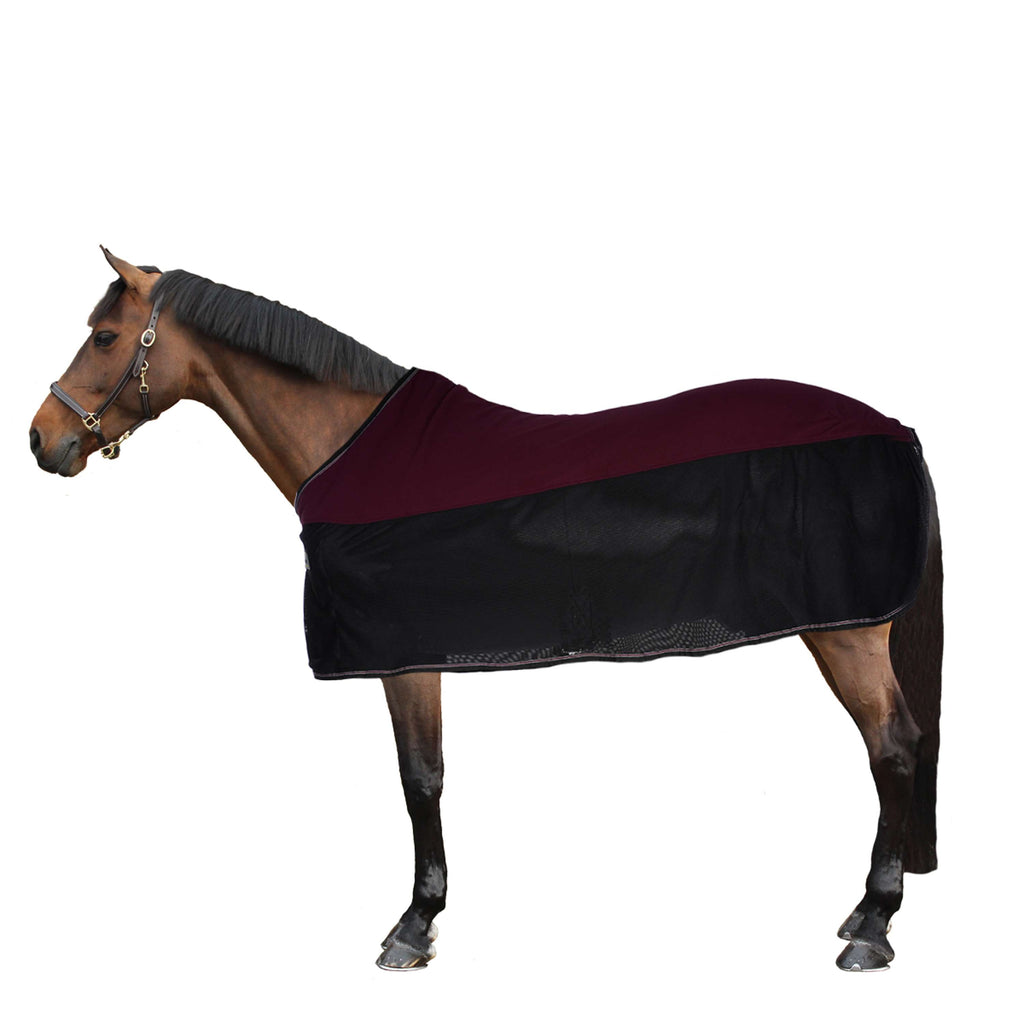 Kavalkade Vliegendeken Fly'n Fleece Zwart-bordeaux