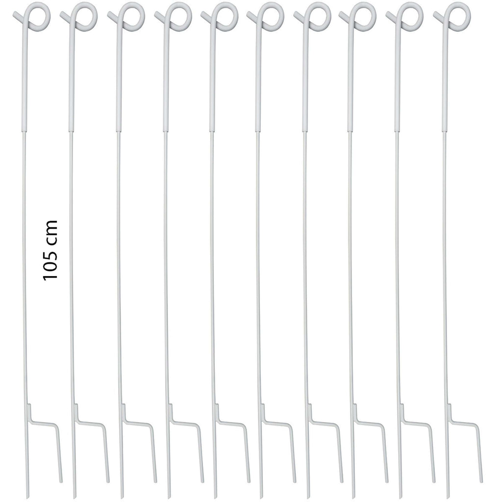 Agradi Power Veerstalenpaal met Krul 10 Stuks Wit