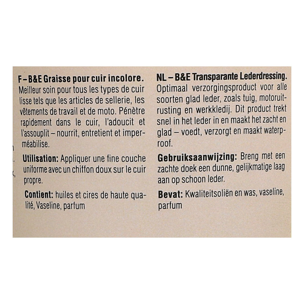 Bense & Eicke Ledervet Kleurloos