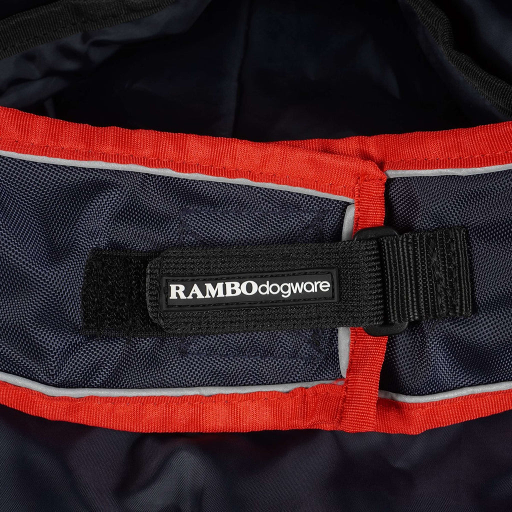 Rambo Waterproof Dog Rug 100g Navy/Red