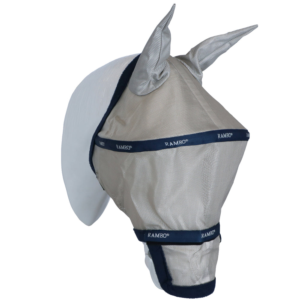 Rambo Fly Mask Navy/Silver