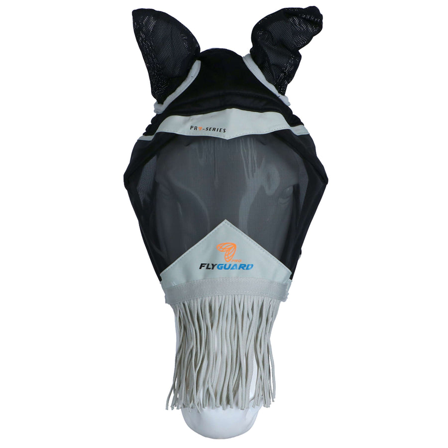 Shires Vliegenmasker Met Oren & Neus Franje Mesh Black