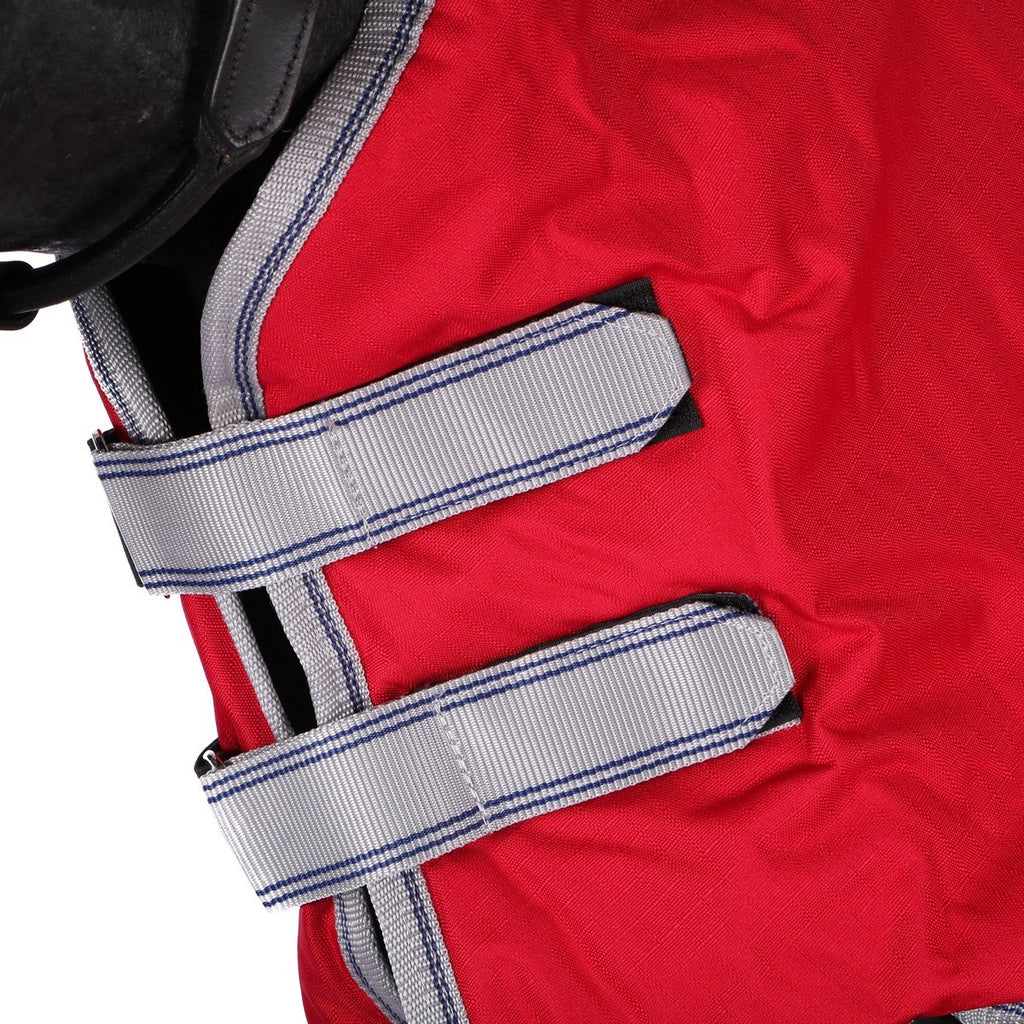 WeatherBeeta Heavy Turnout Rug Combo Neck ComFiTec Classic 300g Red/Silver/Navy