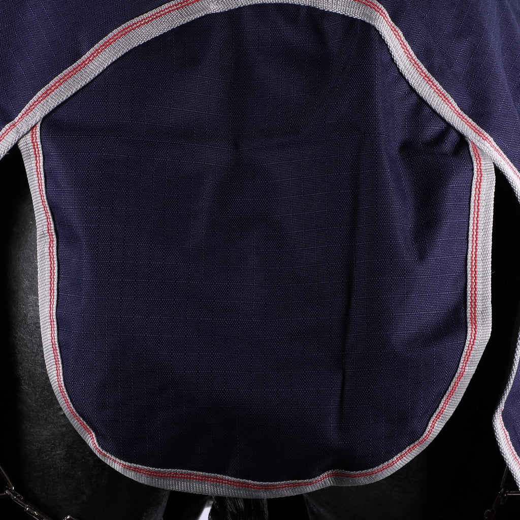 WeatherBeeta Heavy Turnout Rug Combo Neck ComFiTec Essential 360g Navy/Silver/Red
