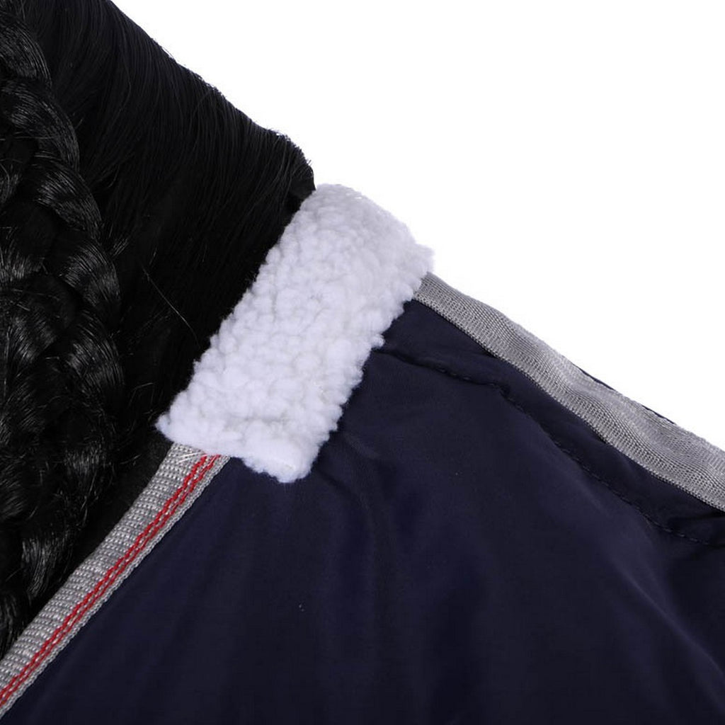 WeatherBeeta Medium Lite Stable Rug ComFiTec 210D Channel Quilt Standard Neck 50g Navy/Silver/Red