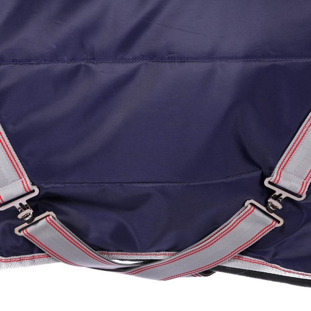 WeatherBeeta Medium Lite Stable Rug ComFiTec 210D Channel Quilt Standard Neck 50g Navy/Silver/Red