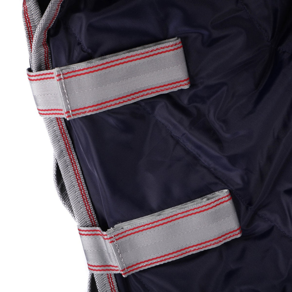 WeatherBeeta Combo Neck Medium Lite Stable Rug ComFiTec 210D Channel Quilt 50g Navy/Silver/Red