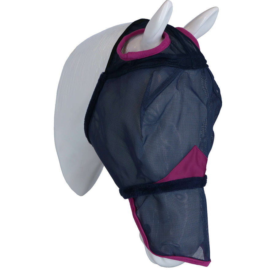 Weatherbeeta Vliegenmasker Comfitec Durable Mesh met Neus Navy/Paars