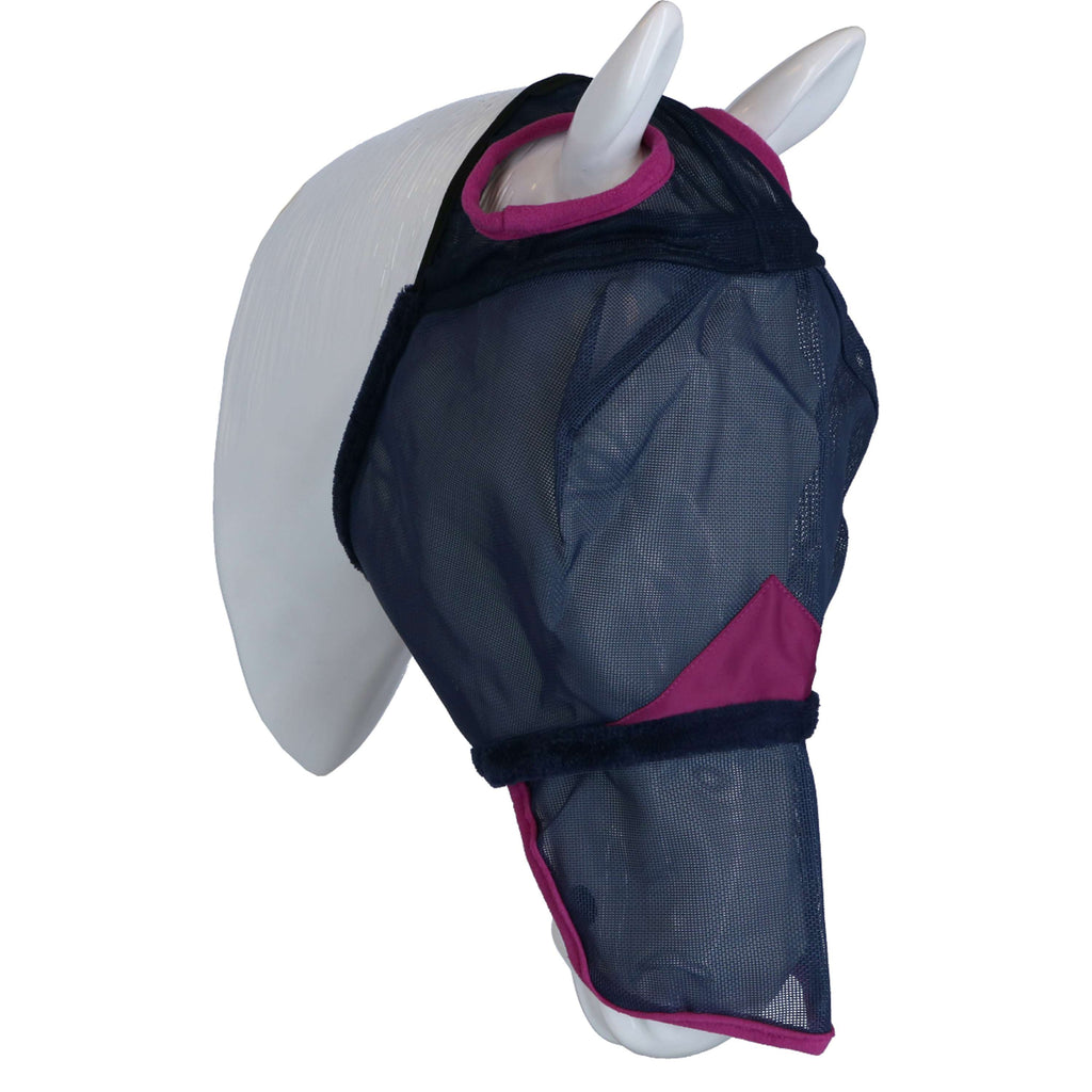 Weatherbeeta Vliegenmasker Comfitec Durable Mesh met Neus Navy/Paars