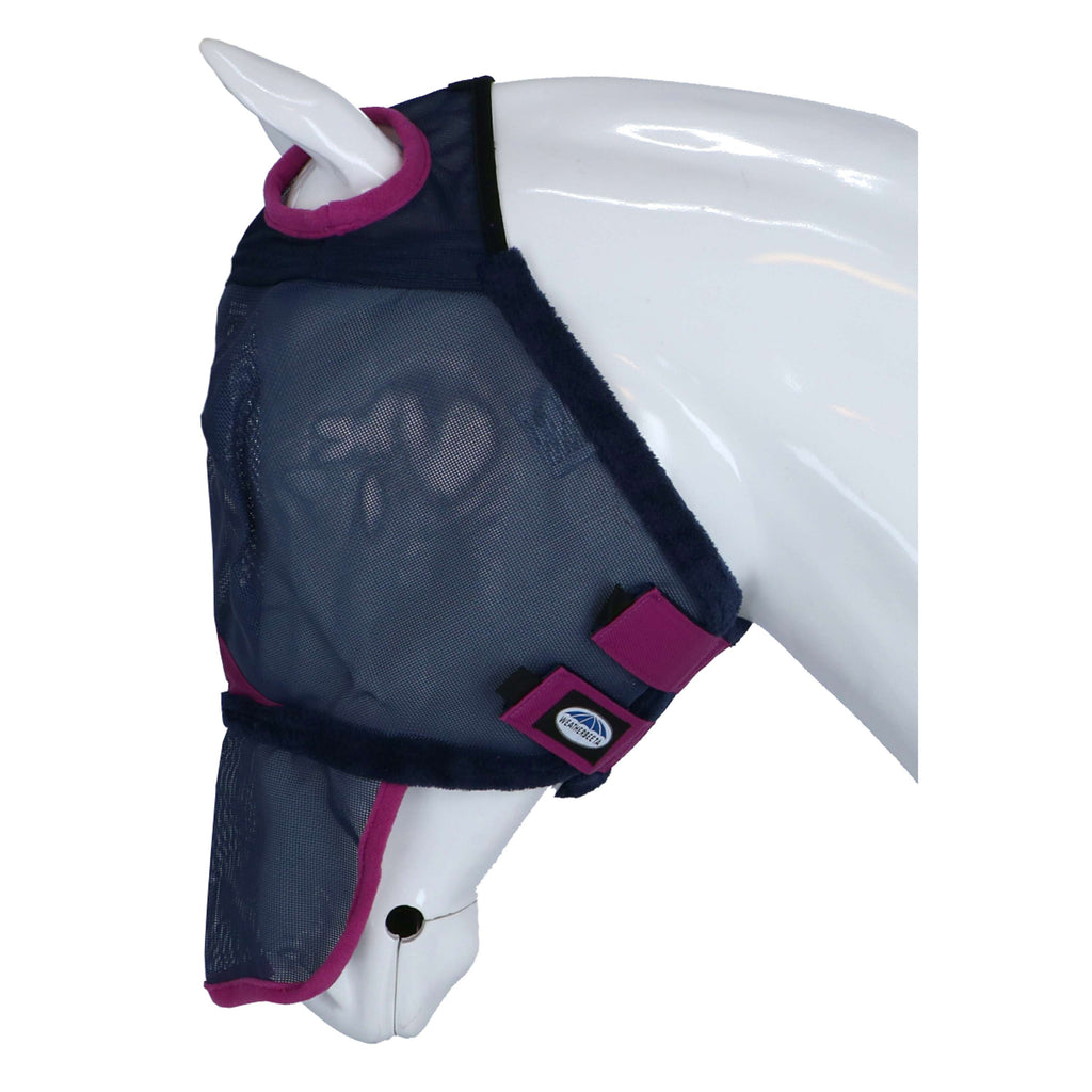 Weatherbeeta Vliegenmasker Comfitec Durable Mesh met Neus Navy/Paars