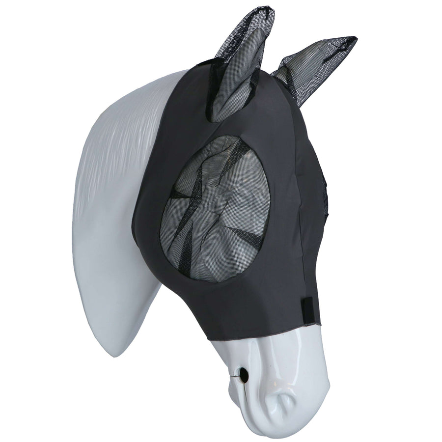 WeatherBeeta Vliegenmasker Stretch Bug Eye Saver met Oren Grijs/Zwart