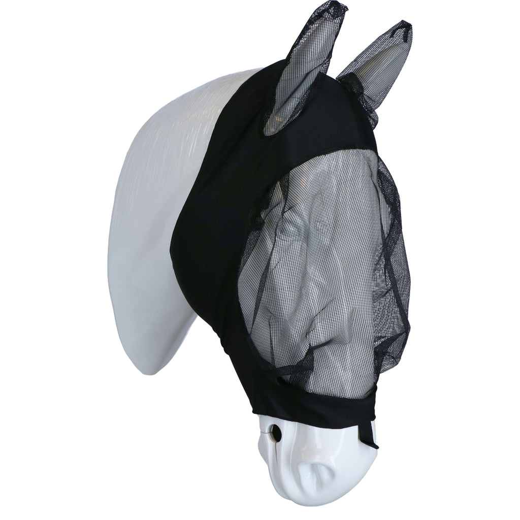WeatherBeeta Vliegenmasker Stretch Eye Saver met Oren Zwart/Zwart