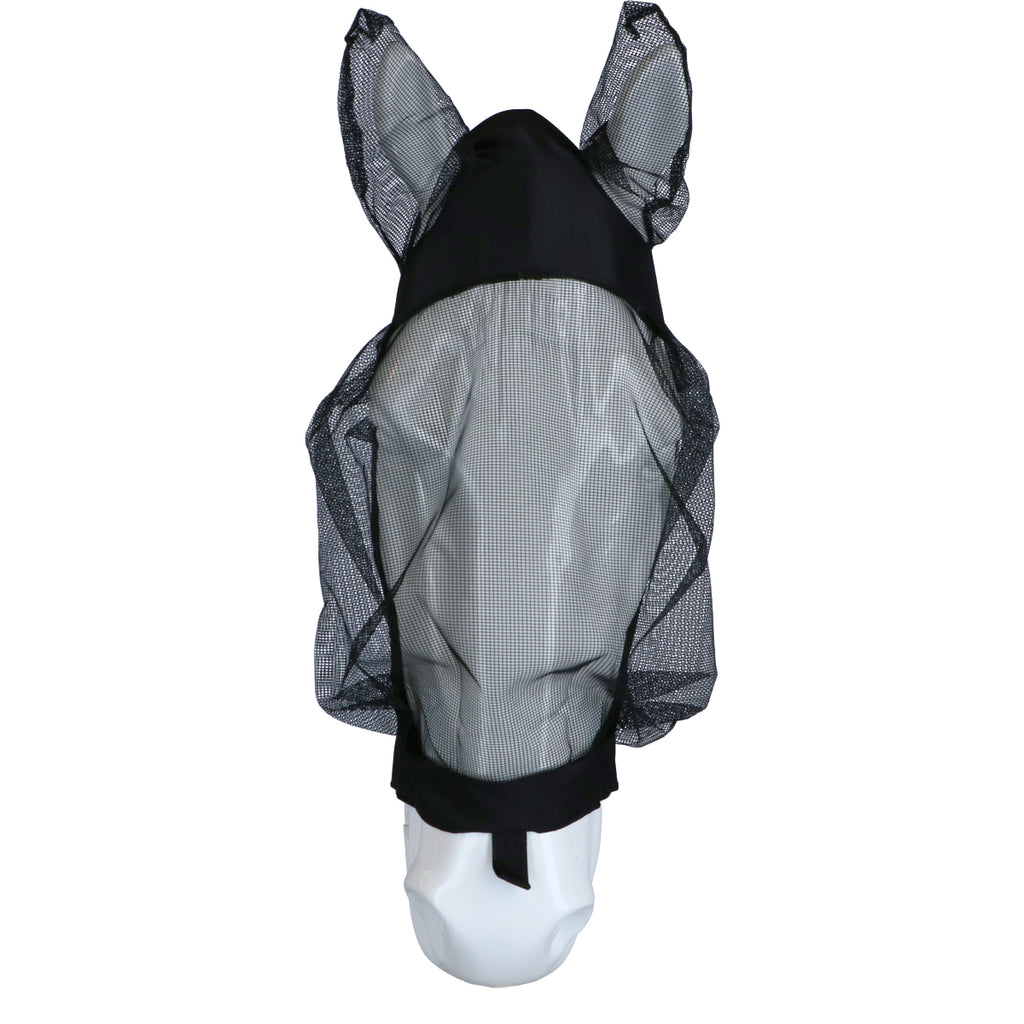 WeatherBeeta Vliegenmasker Stretch Eye Saver met Oren Zwart/Zwart