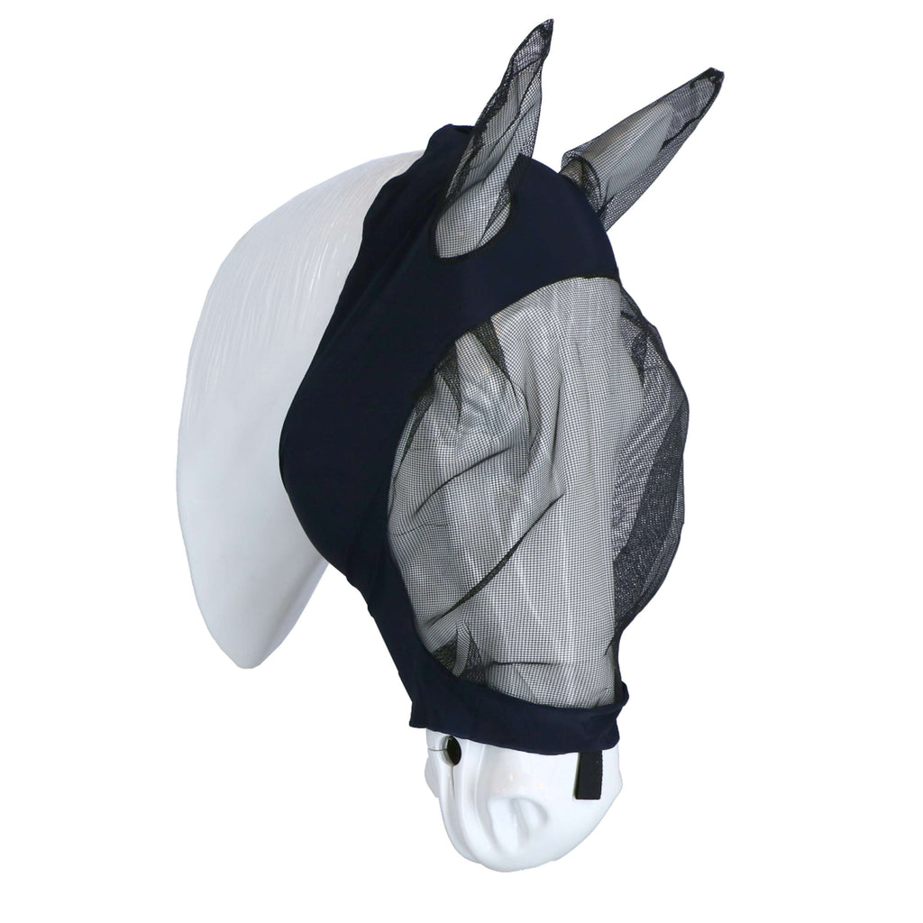 WeatherBeeta Vliegenmasker Stretch Eye Saver met Oren Zwart/Zwart