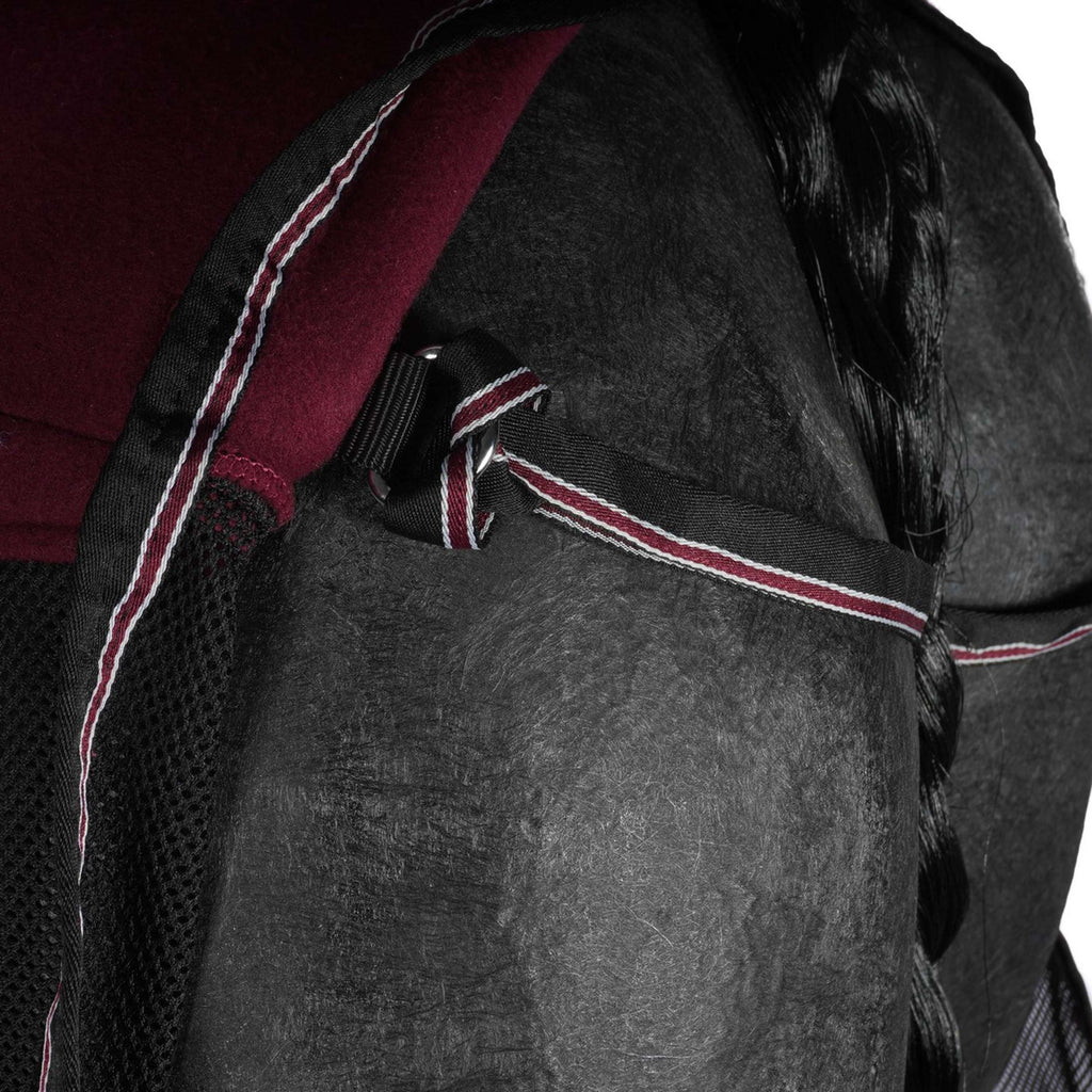 Kavalkade Vliegendeken Fly'n Fleece Zwart-bordeaux