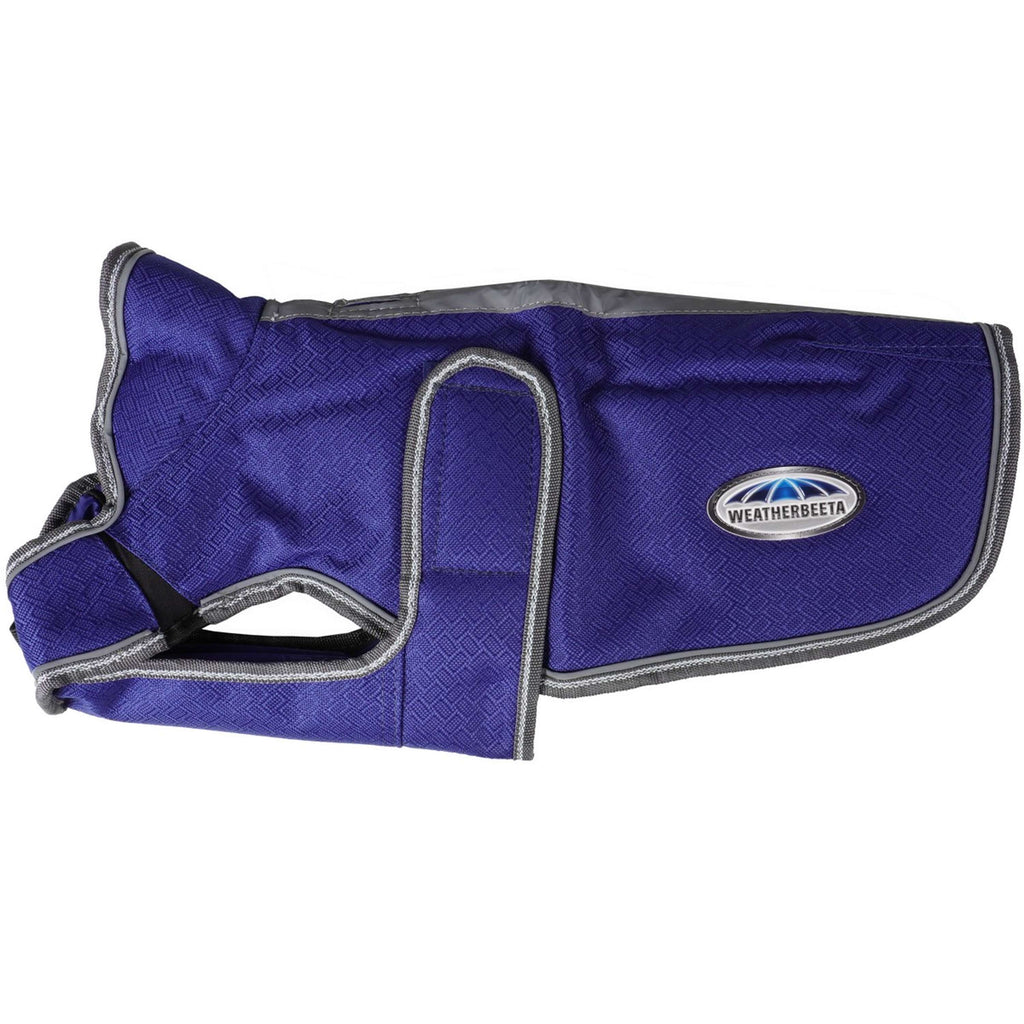 WeatherBeeta Hondenjas ComFiTec Premier Free Parka Deluxe Medium 1200D 220g Donker Blauw/Grijs/Wit