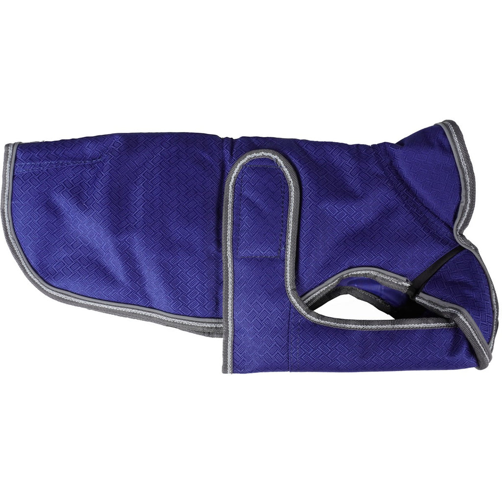 WeatherBeeta Hondenjas ComFiTec Premier Free Parka Deluxe Medium 1200D 220g Donker Blauw/Grijs/Wit