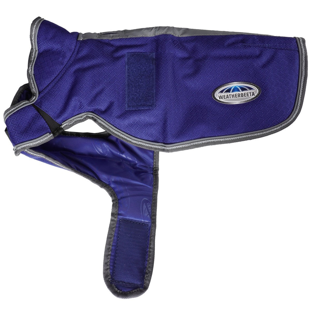 WeatherBeeta Hondenjas ComFiTec Premier Free Parka Deluxe Medium 1200D 220g Donker Blauw/Grijs/Wit