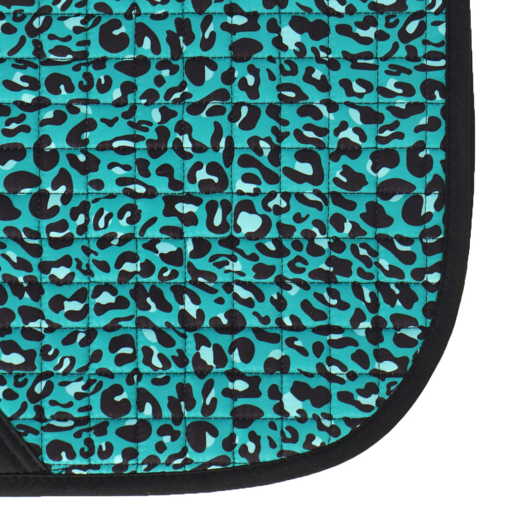 Weatherbeeta Zadeldekje Prime Leopard Dressuur Turquoise Luipaard