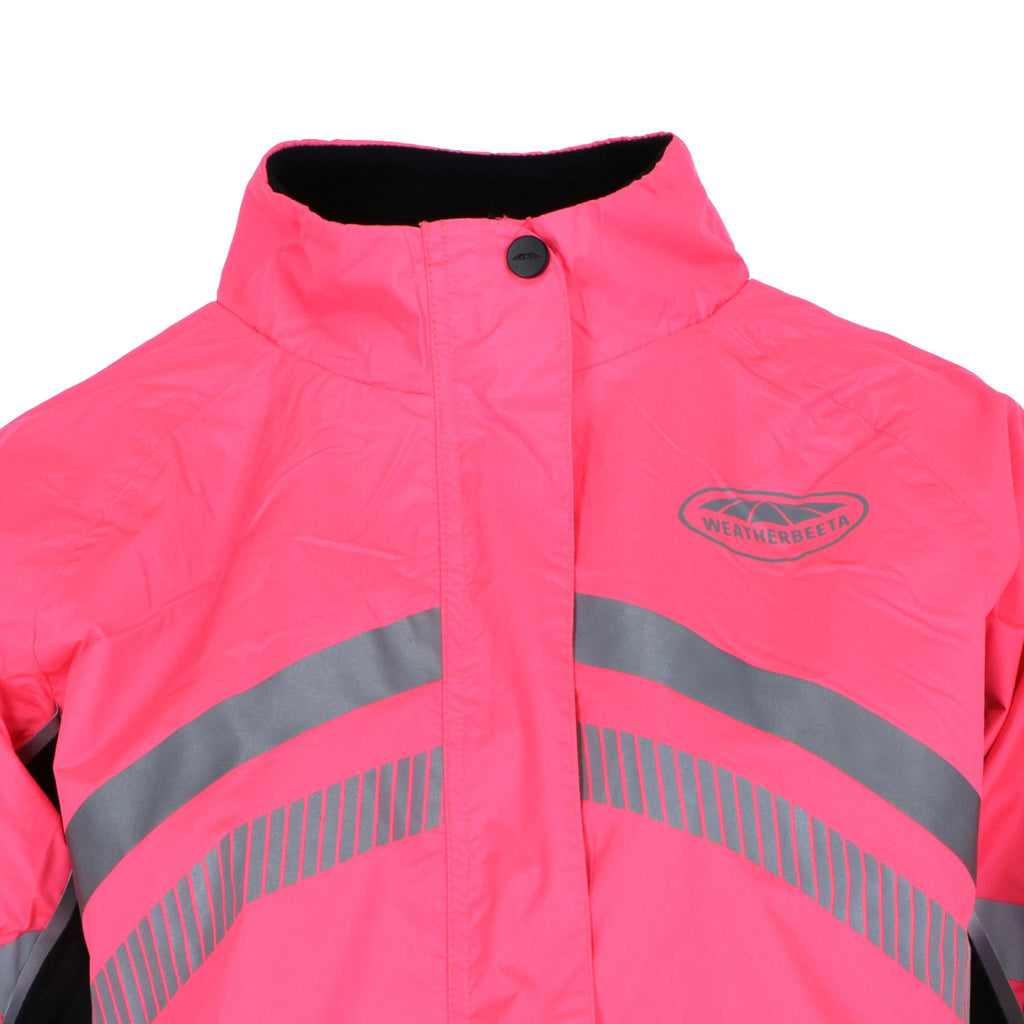 Weatherbeeta Jas Reflective HiVis Lichtgewicht Waterproof Roze