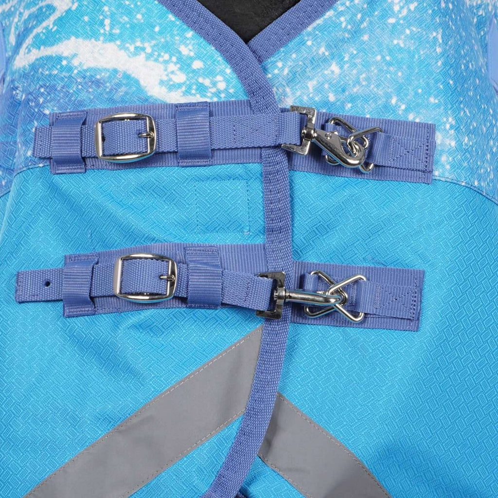 Weatherbeeta Deken Swirl Marble Comfitec Plus Dynamic II Combo Neck Medium Blauw