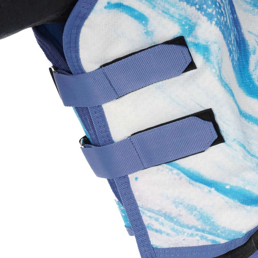 Weatherbeeta Deken Swirl Marble Comfitec Plus Dynamic II Combo Neck Medium Blauw