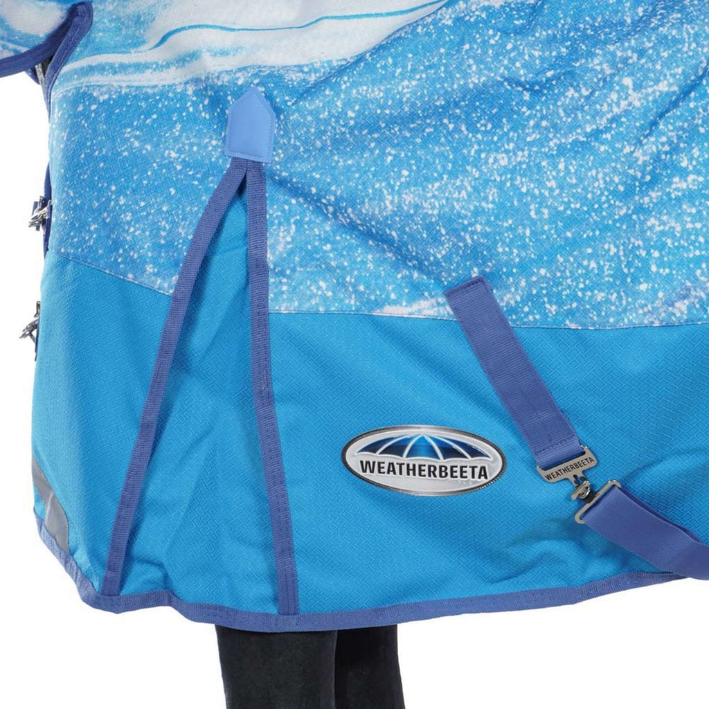 Weatherbeeta Deken Swirl Marble Comfitec Plus Dynamic II Combo Neck Medium Blauw