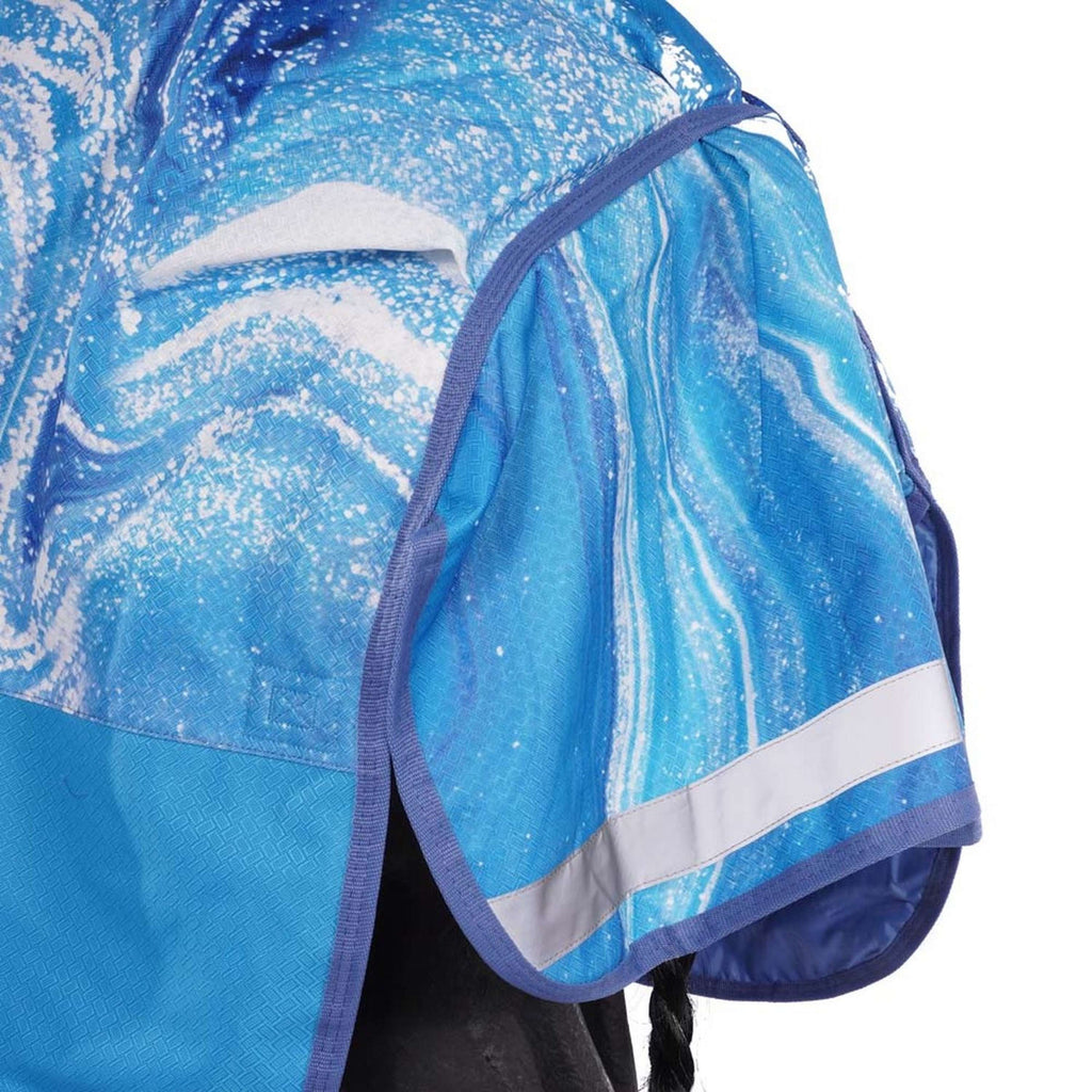 Weatherbeeta Deken Swirl Marble Comfitec Plus Dynamic II Combo Neck Medium Blauw