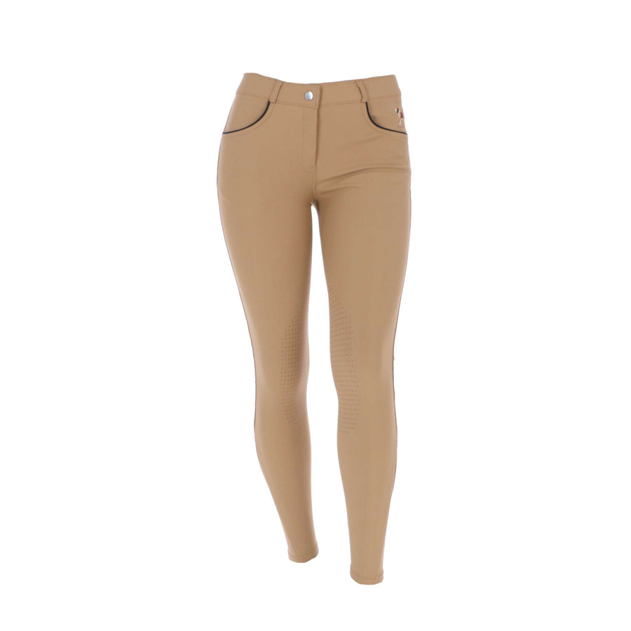 HKM Rijbroek Beagle Knee Grip Camel