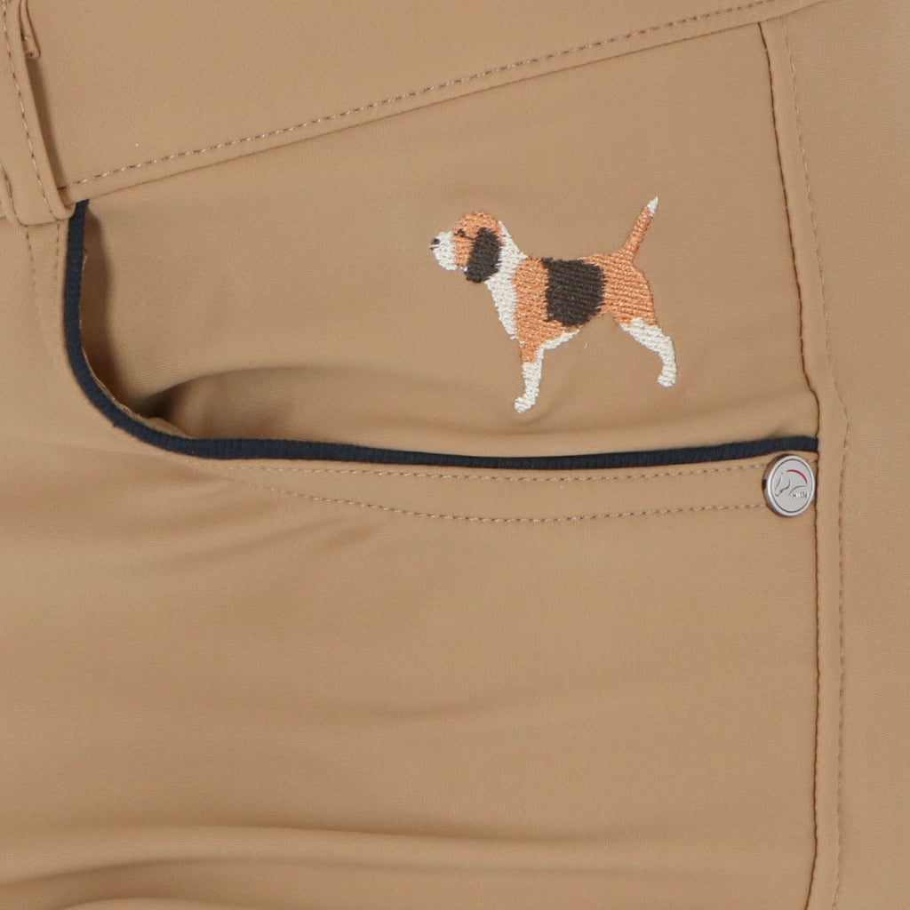 HKM Rijbroek Beagle Knee Grip Camel