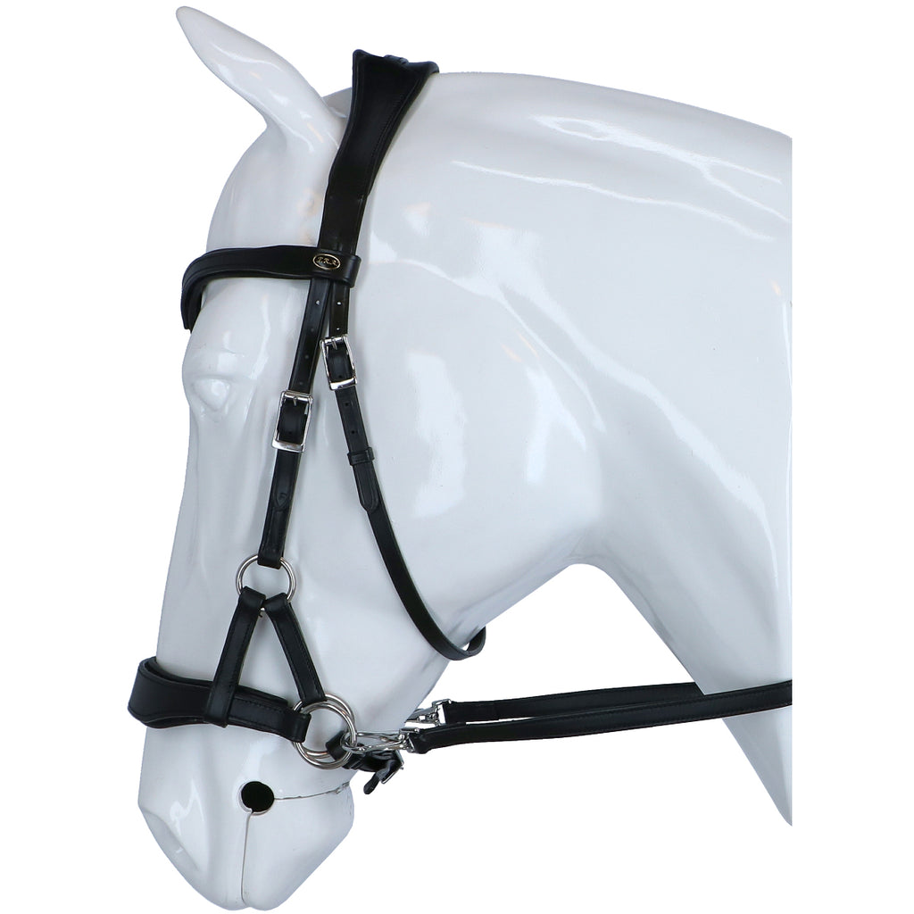 F.R.A. Bitloos Hoofdstel Aruba Side Pull Softleder Teugels Zwart