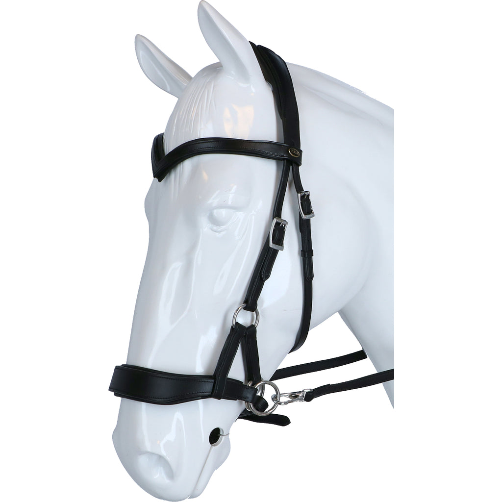 F.R.A. Bitloos Hoofdstel Aruba Side Pull Softleder Teugels Zwart