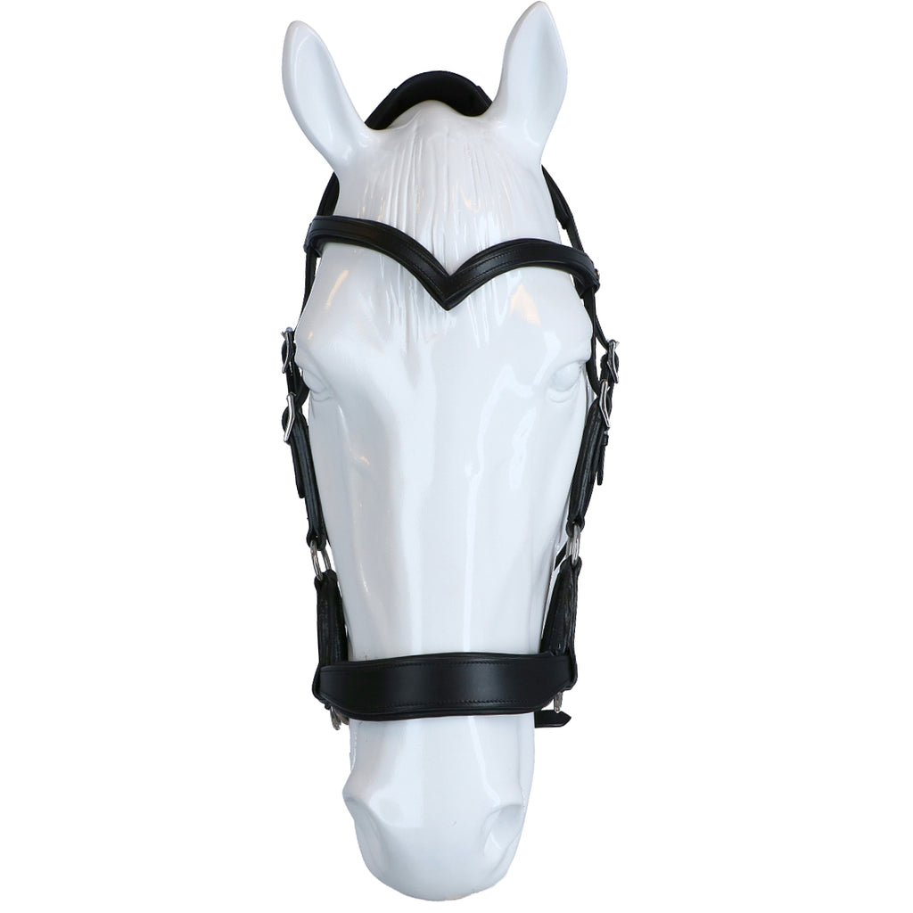 F.R.A. Bitloos Hoofdstel Aruba Side Pull Softleder Teugels Zwart