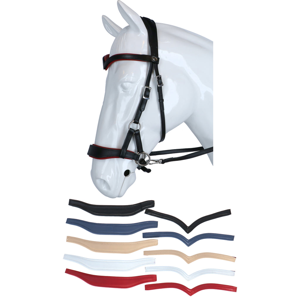 F.R.A. Bitloos Hoofdstel Aruba Side Pull Softleder Teugels Zwart