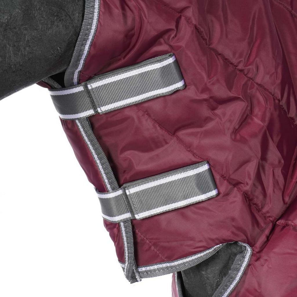 WeatherBeeta Staldeken ComFiTec Channel Quilt Combo Neck Heavy 210D 400g Maroon/Grijs/Wit