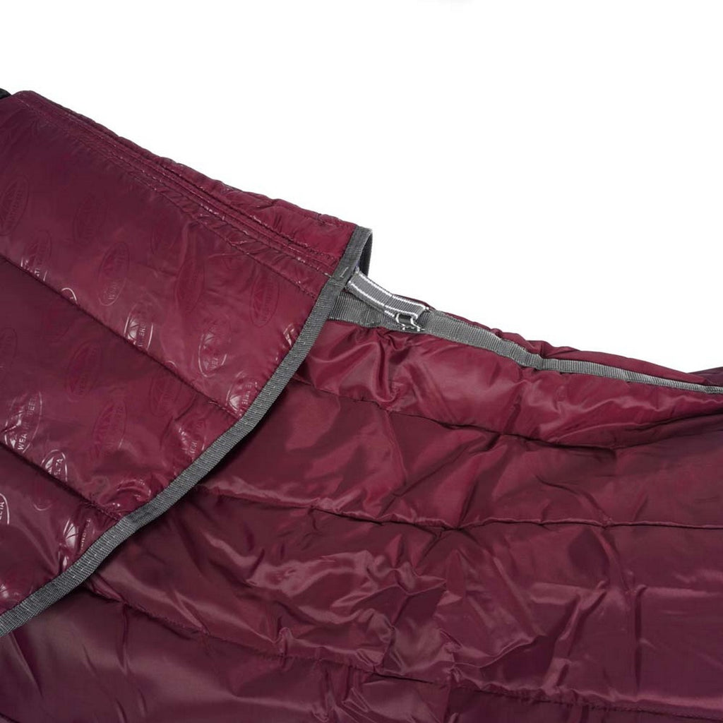 WeatherBeeta Staldeken ComFiTec Channel Quilt Combo Neck Heavy 210D 400g Maroon/Grijs/Wit