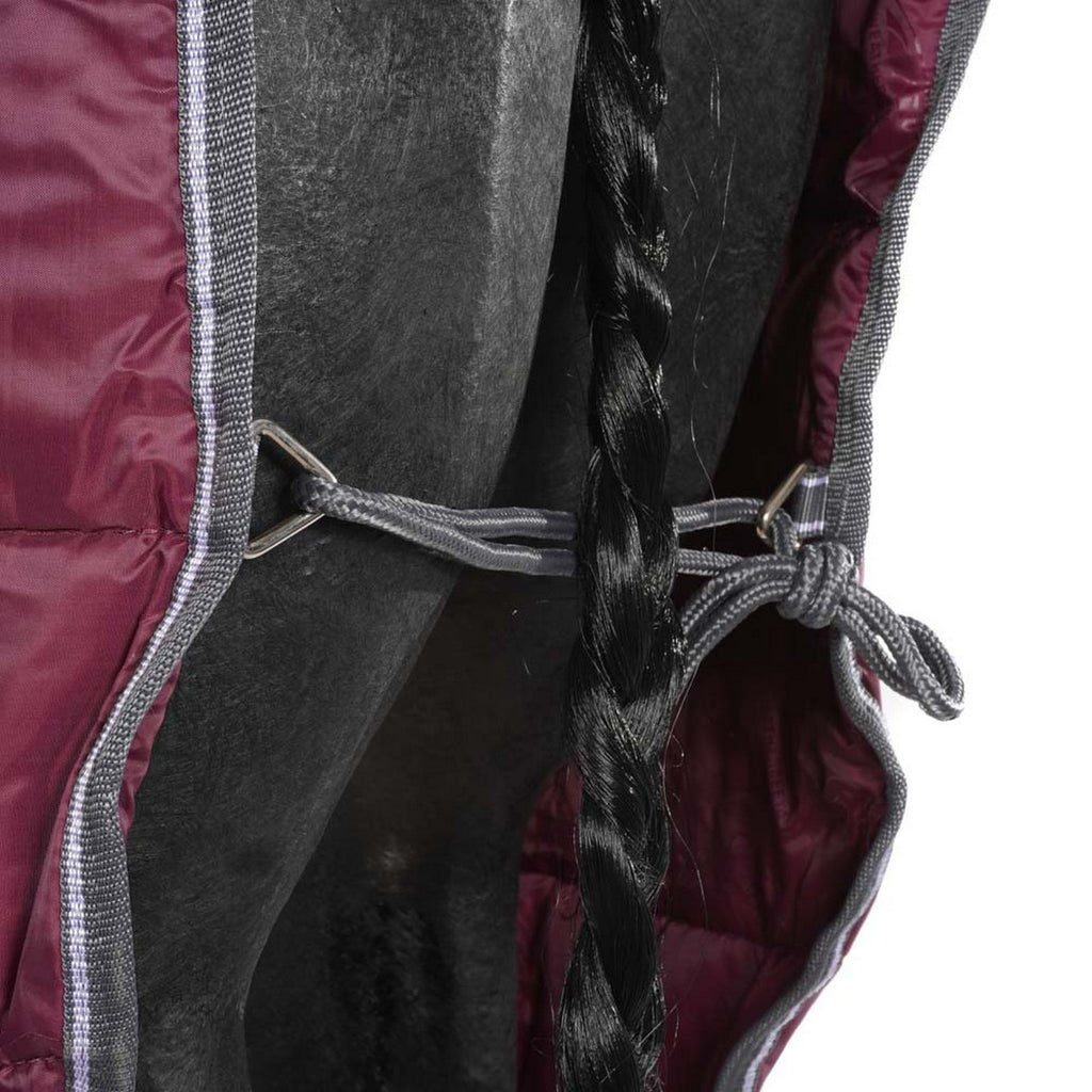 WeatherBeeta Staldeken ComFiTec Channel Quilt Combo Neck Heavy 210D 400g Maroon/Grijs/Wit