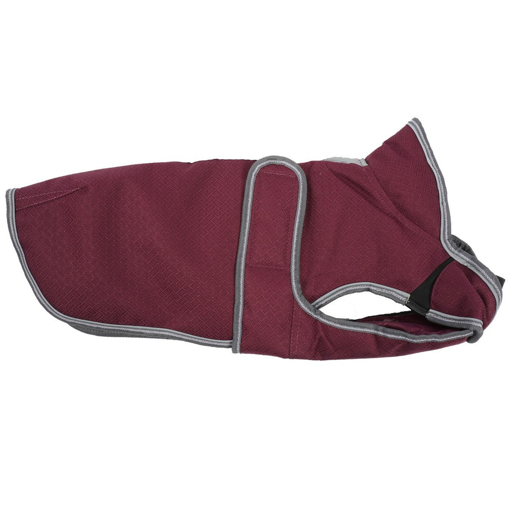 WeatherBeeta Hondenjas ComFiTec Premier Free Parka Deluxe Medium 1200D 220g Maroon/Grijs/Wit