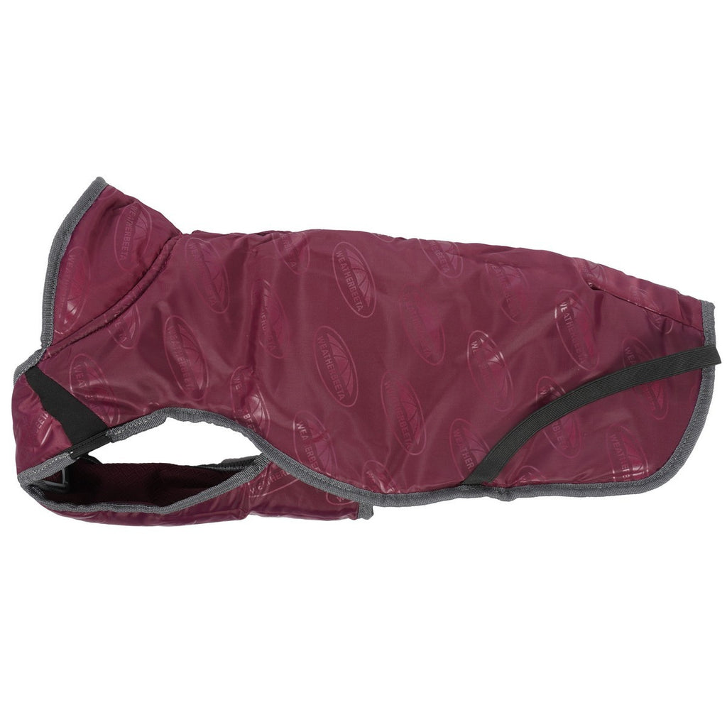 WeatherBeeta Hondenjas ComFiTec Premier Free Parka Deluxe Medium 1200D 220g Maroon/Grijs/Wit