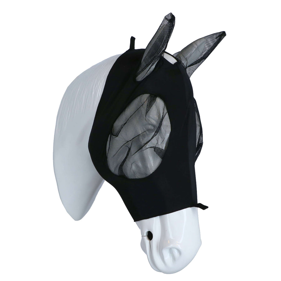 WeatherBeeta Vliegenmasker Deluxe Stretch Bug met Oren Zwart