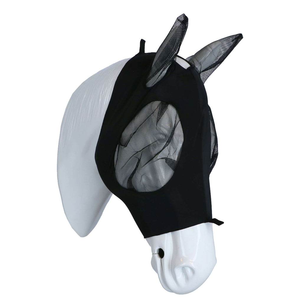 WeatherBeeta Vliegenmasker Deluxe Stretch Bug met Oren Zwart