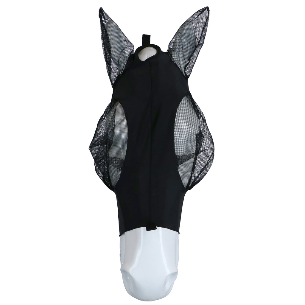 WeatherBeeta Vliegenmasker Deluxe Stretch Bug met Oren Zwart