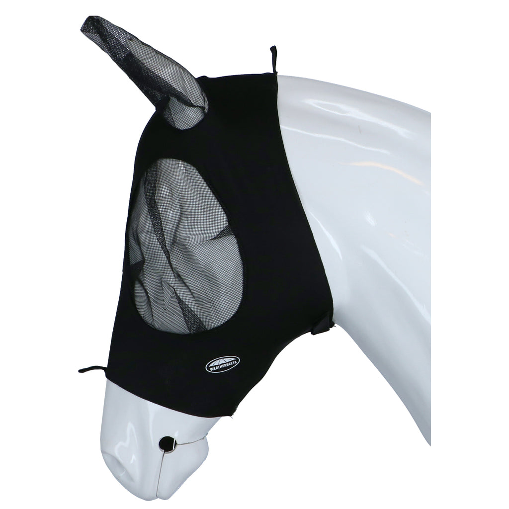 WeatherBeeta Vliegenmasker Deluxe Stretch Bug met Oren Zwart