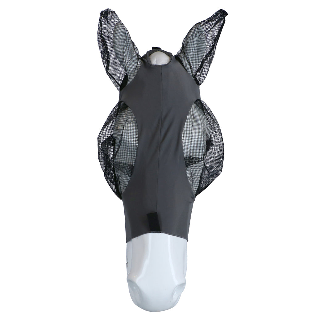 WeatherBeeta Vliegenmasker Deluxe Stretch Bug met Oren Grijs/Zwart