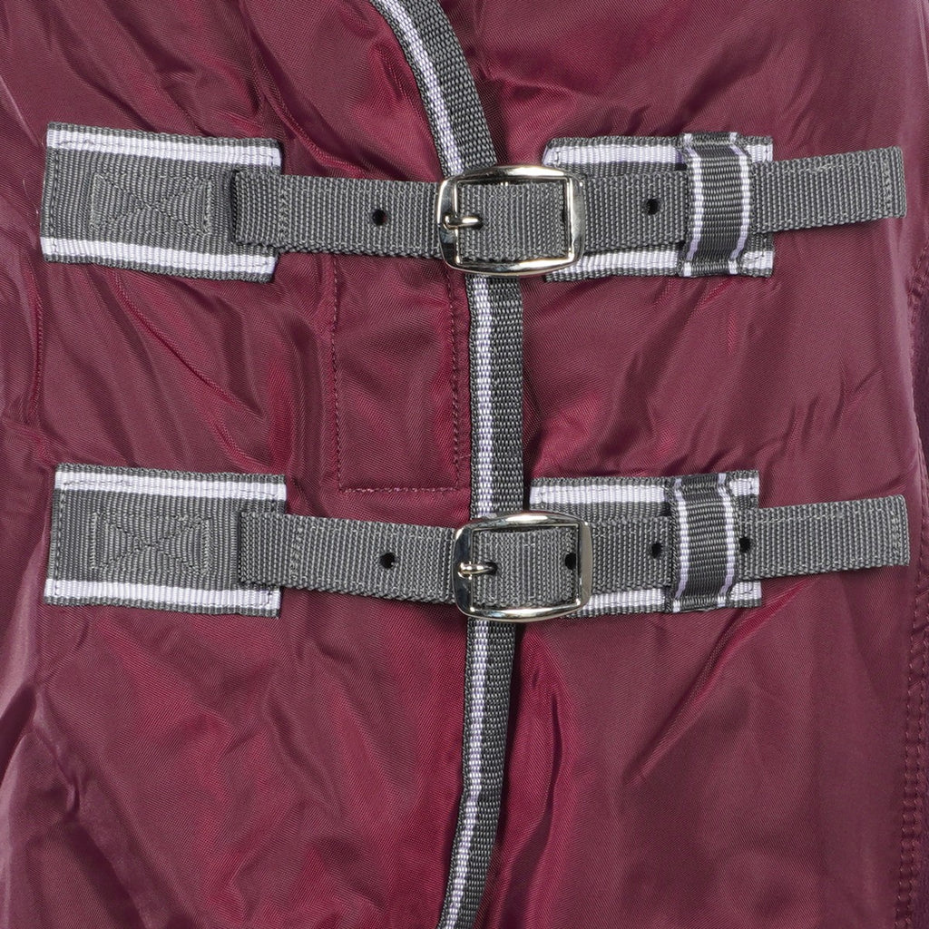 WeatherBeeta Fleecedeken Cooler Standard Neck Maroon/Grijs/Wit